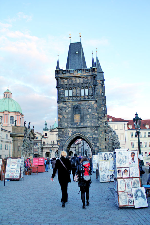 Prague bridge gate