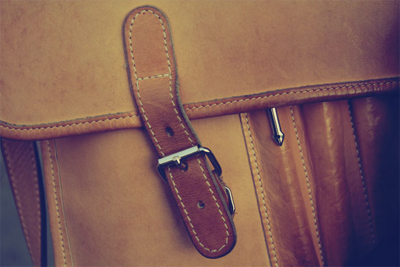 Leather Handbag for Men Close Up