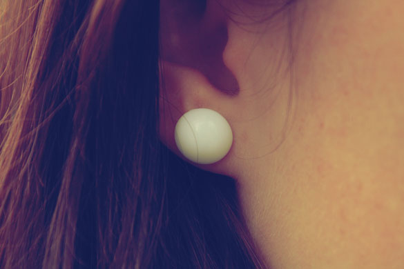 An Earring looks like a Mentos