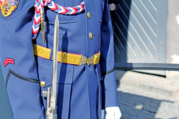 military belt from a guard at prague castle