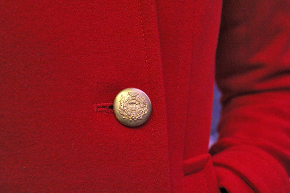 Gold Button Red Coat
