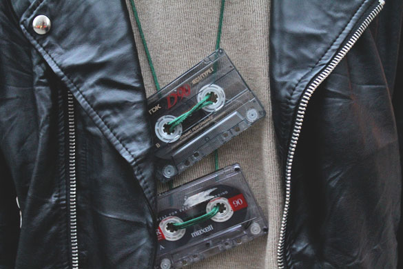 cassette necklace