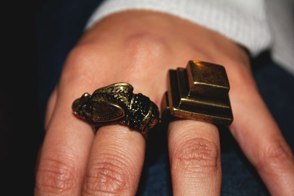 Elephant ring in brass 