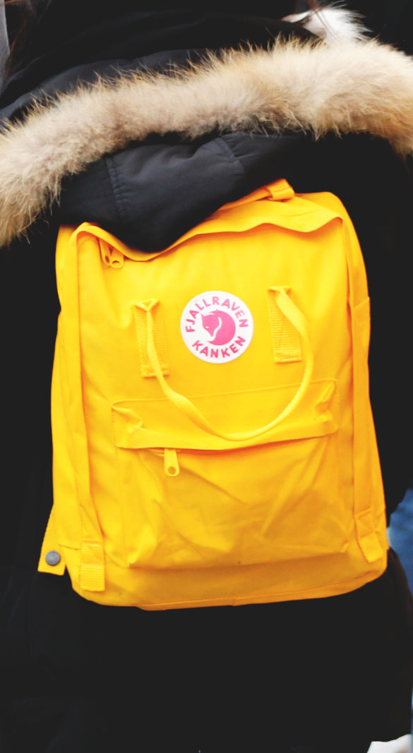Fjallraven kanken backpack in yellow