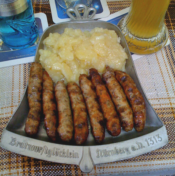 nürnberger bratwurst in goldenes posthorn