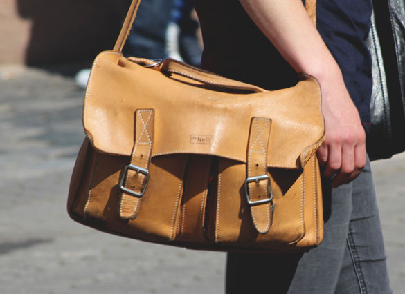 vintage leather bag brown