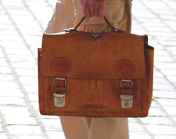 vintage leather handbag messenger